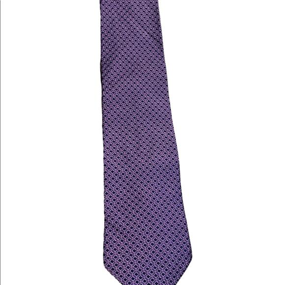 Nautica Navy and Purple print 100% Silk Neck Tie - Picture 1 of 4